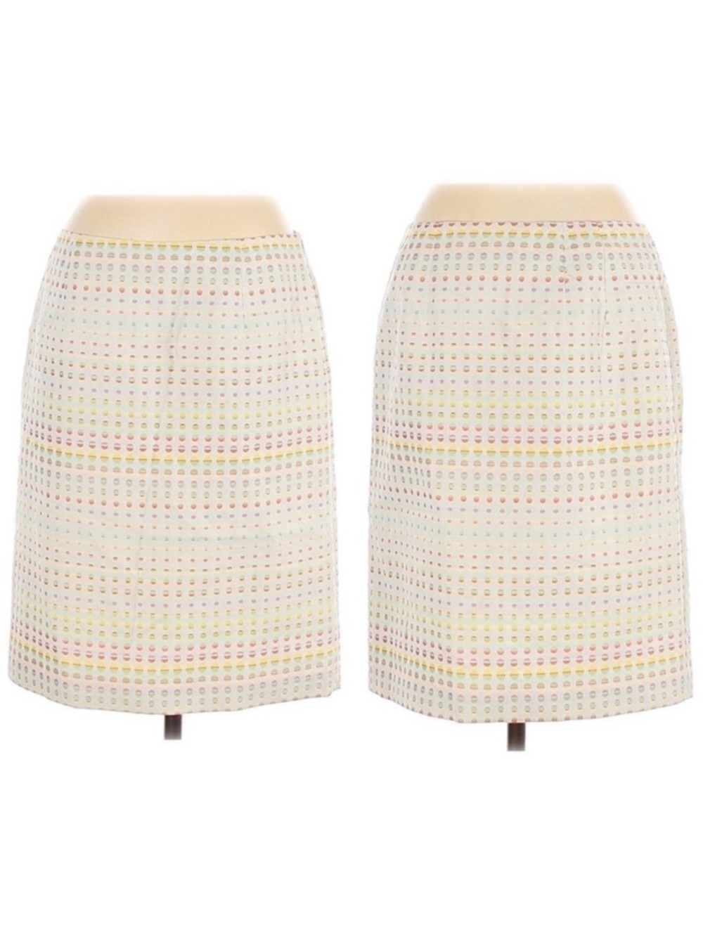 WORTH Pastel Rainbow Dots Easter Pencil Skirt 8